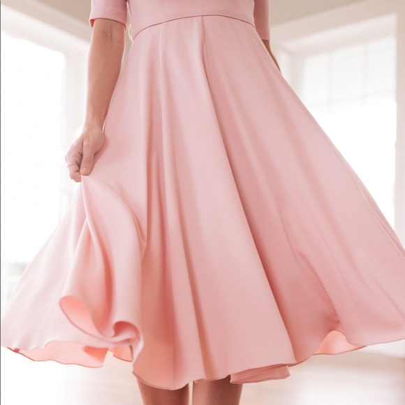 Gal Meets Glam Edith City Crepe Fit & Flare Midi Dress (Size 6) (NEW) - Picture 2 of 7